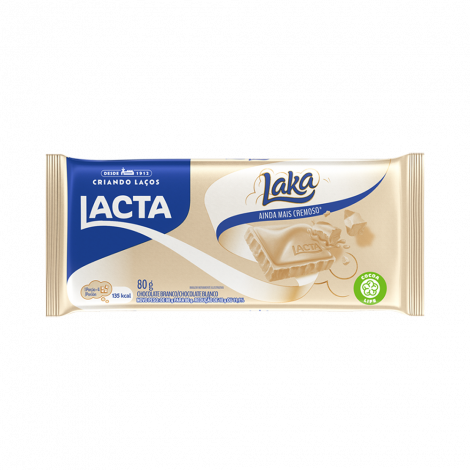 Lacta Laka White Chocolate Bar 80g - Laka branco 80g — Hi Brazil